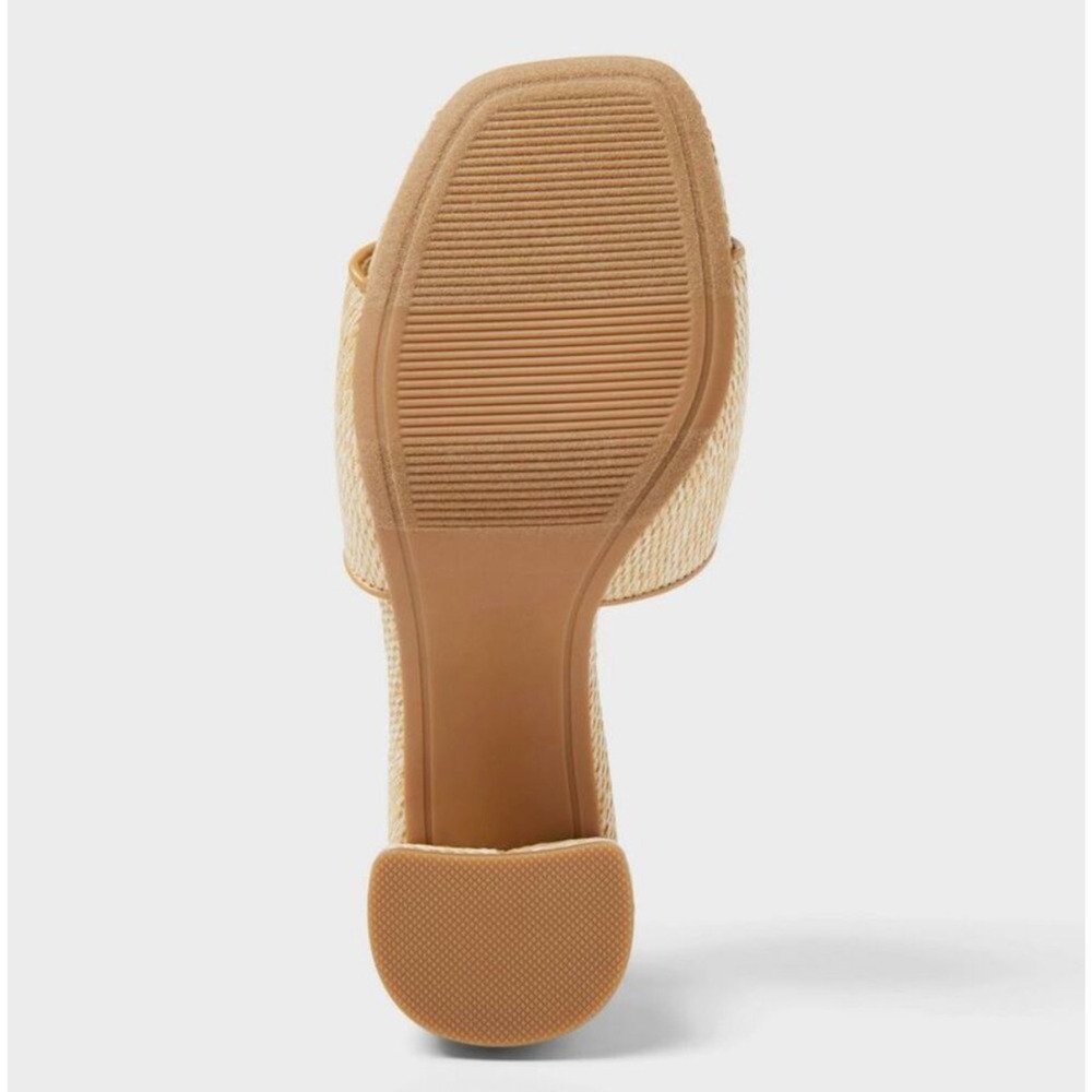 A New Day Arden Raffia Ornamented Block Heel Sandals - Picture 4 of 7